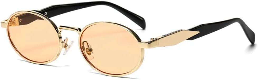 Солнцезащитные очки с защитой UV400 | Металлические круглые линзы в стиле панк | Цветные линзы | Для женщин и мужчин | Для занятий спортом на открытом воздухе и вождения DSVIGF, Gold-orange
Солнцезащитные очки с защитой UV400 | Металлические круглые линзы в стиле панк | Цветные линзы | Для женщин и мужчин | Для занятий спортом на открытом воздухе и вождения DSVIGF, Gold-orange