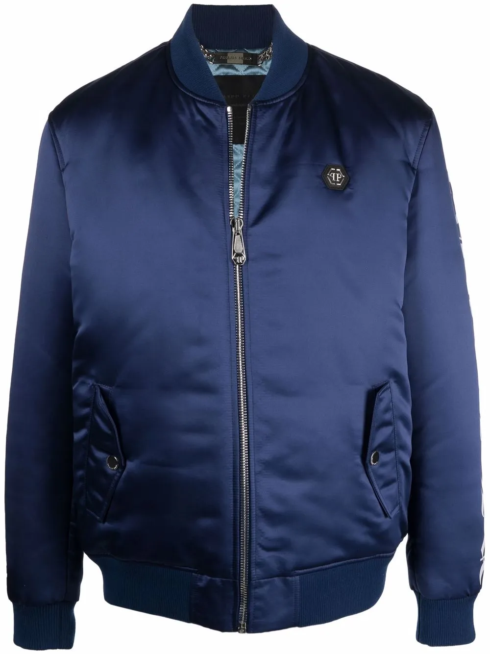 Бомбер с логотипом Philipp Plein, синий
Бомбер с логотипом Philipp Plein, синий