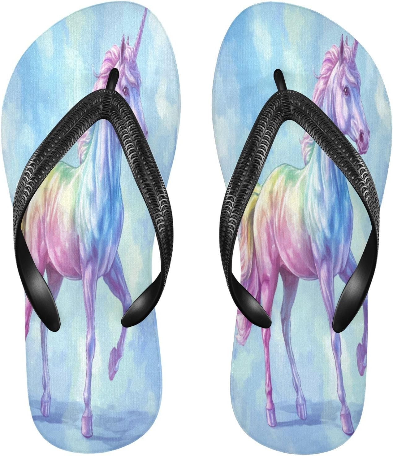 Радужные единороги, синие шлепанцы, пляжные сандалии-вьетнамки, резинескользящие летние тапочки для мужчин и женщин Sinestour
Радужные единороги, синие шлепанцы, пляжные сандалии-вьетнамки, резинескользящие летние тапочки для мужчин и женщин Sinestour