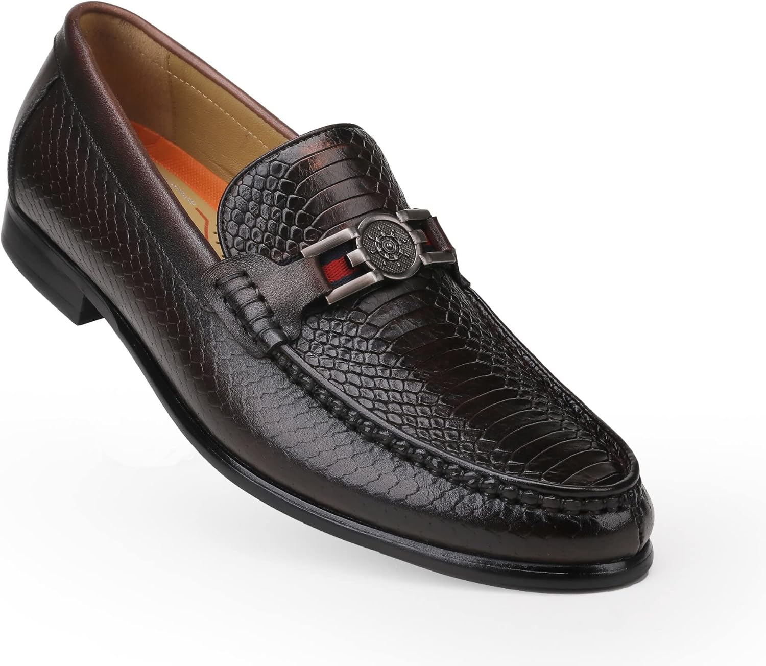 Мужские классические черные кожаные туфли, премиальные лоферы мокасин с крокодиловым тиснением и металлической пряжкой, с носком «мок-то» Generic
Мужские классические черные кожаные туфли, премиальные лоферы мокасин с крокодиловым тиснением и металлической пряжкой, с носком «мок-то» Generic