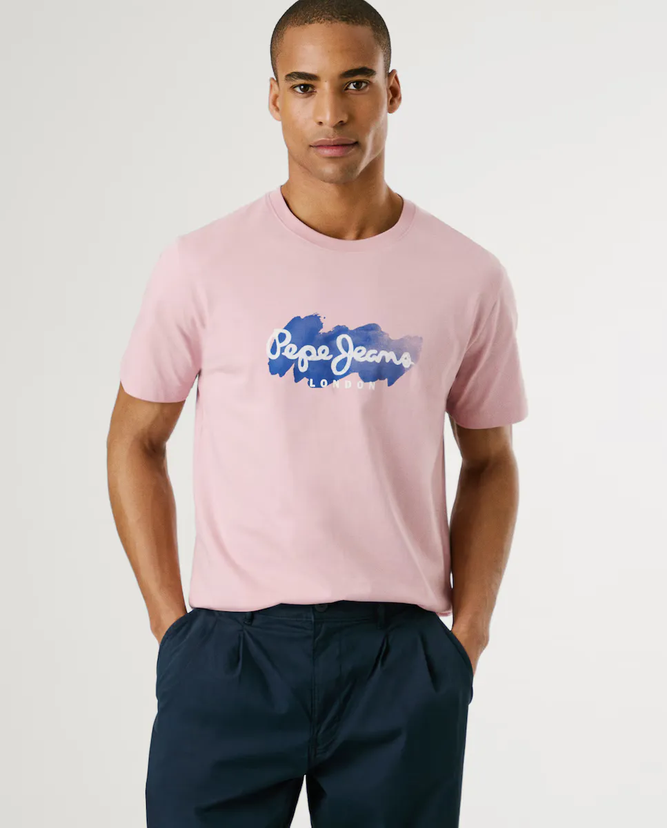 Мужская футболка с коротким рукавом и принтом логотипа Pepe Jeans, розовый
Мужская футболка с коротким рукавом и принтом логотипа Pepe Jeans, розовый