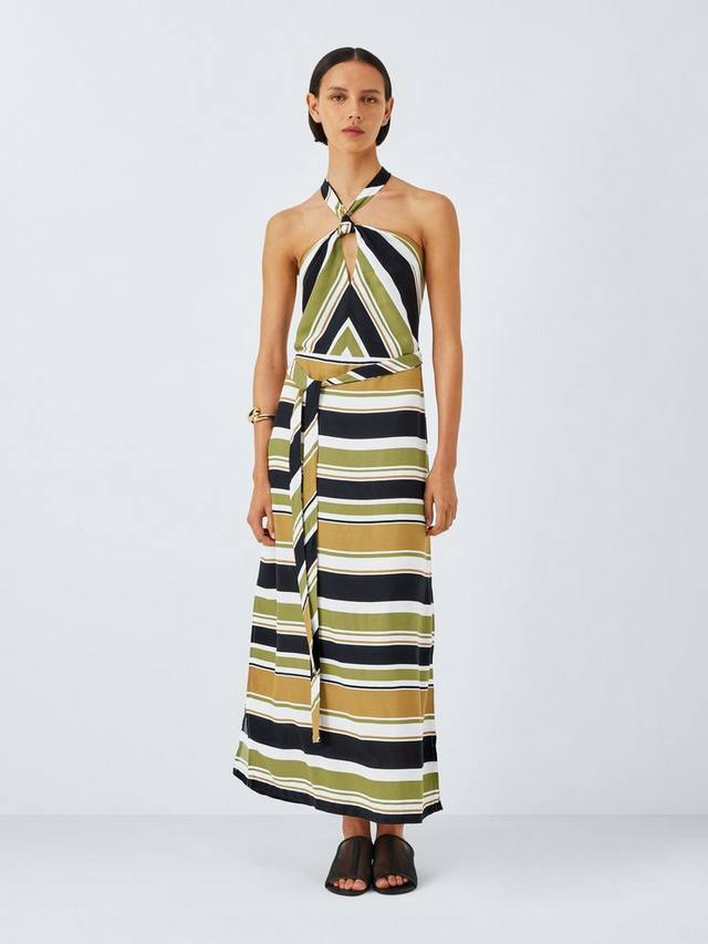 Полосатое платье-макси на бретелях-хомуте John Lewis, Green Stripe
Полосатое платье-макси на бретелях-хомуте John Lewis, Green Stripe