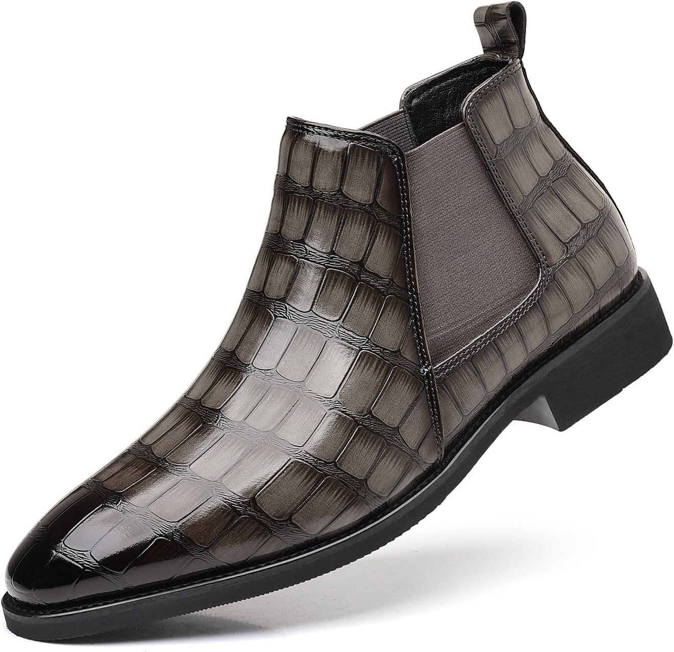 Мужские кожаные ботинки Chelsea Santimon с узором, стильные ботинки без шнурков для офиса и свадьбы, серый
Мужские кожаные ботинки Chelsea Santimon с узором, стильные ботинки без шнурков для офиса и свадьбы, серый