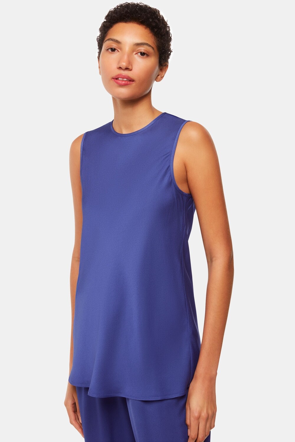 Футболка без рукавов Clara удлиненного кроя Whistles, синий
Футболка без рукавов Clara удлиненного кроя Whistles, синий