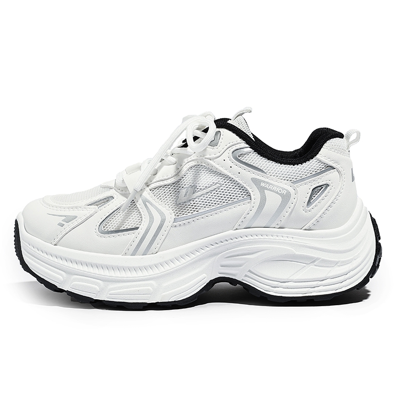 WARRIOR Амортизирующие и дышащие низкие массивные кроссовки унисекс белый тёмно-синий белый/серебристый (сетчатые без подкладки), цвет White/Silver (Unlined Mesh)
WARRIOR Амортизирующие и дышащие низкие массивные кроссовки унисекс белый тёмно-синий белый/серебристый (сетчатые без подкладки), цвет White/Silver (Unlined Mesh)