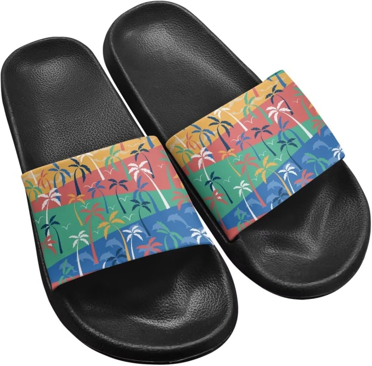 Тапочки Hechitok для женщин и мужчин, домашние тапочки, шлепанцы для душа, слайды, банные сандалии, легкие, противоскользящие, легко чистятся, Colorful Palm Tree
Тапочки Hechitok для женщин и мужчин, домашние тапочки, шлепанцы для душа, слайды, банные сандалии, легкие, противоскользящие, легко чистятся, Colorful Palm Tree