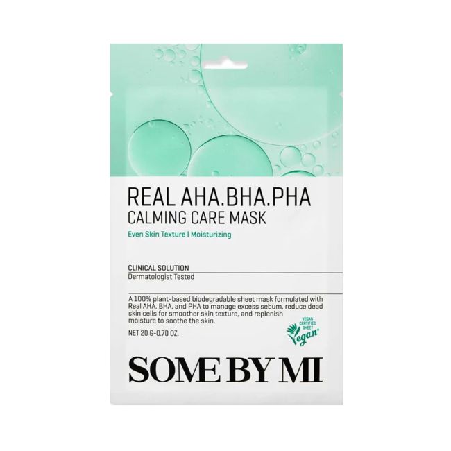 Настоящая успокаивающая маска для лица aha.bha.pha Some By Mi, 20 гр
Настоящая успокаивающая маска для лица aha.bha.pha Some By Mi, 20 гр