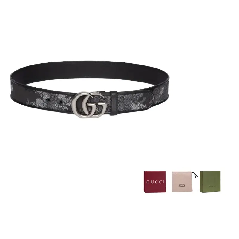 Gucci Мужской кожаный ремень, черный/серый, ширина 3,81 см
Gucci Мужской кожаный ремень, черный/серый, ширина 3,81 см