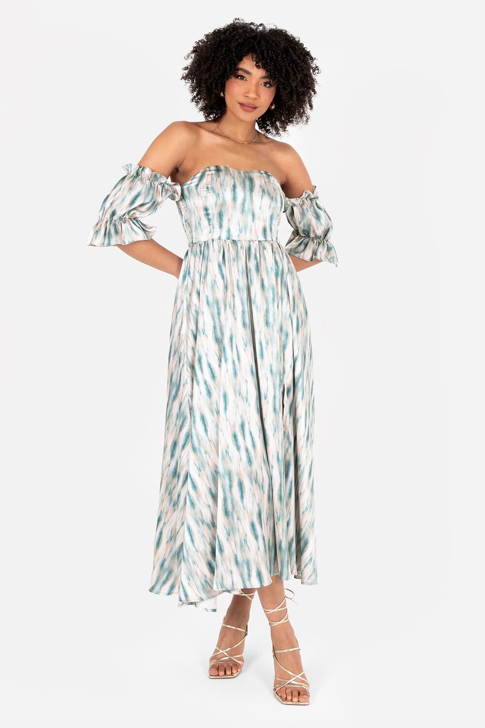 Платье Midaxi с вырезом бардо и разрезом на ноге Lovedrobe, синий
Платье Midaxi с вырезом бардо и разрезом на ноге Lovedrobe, синий