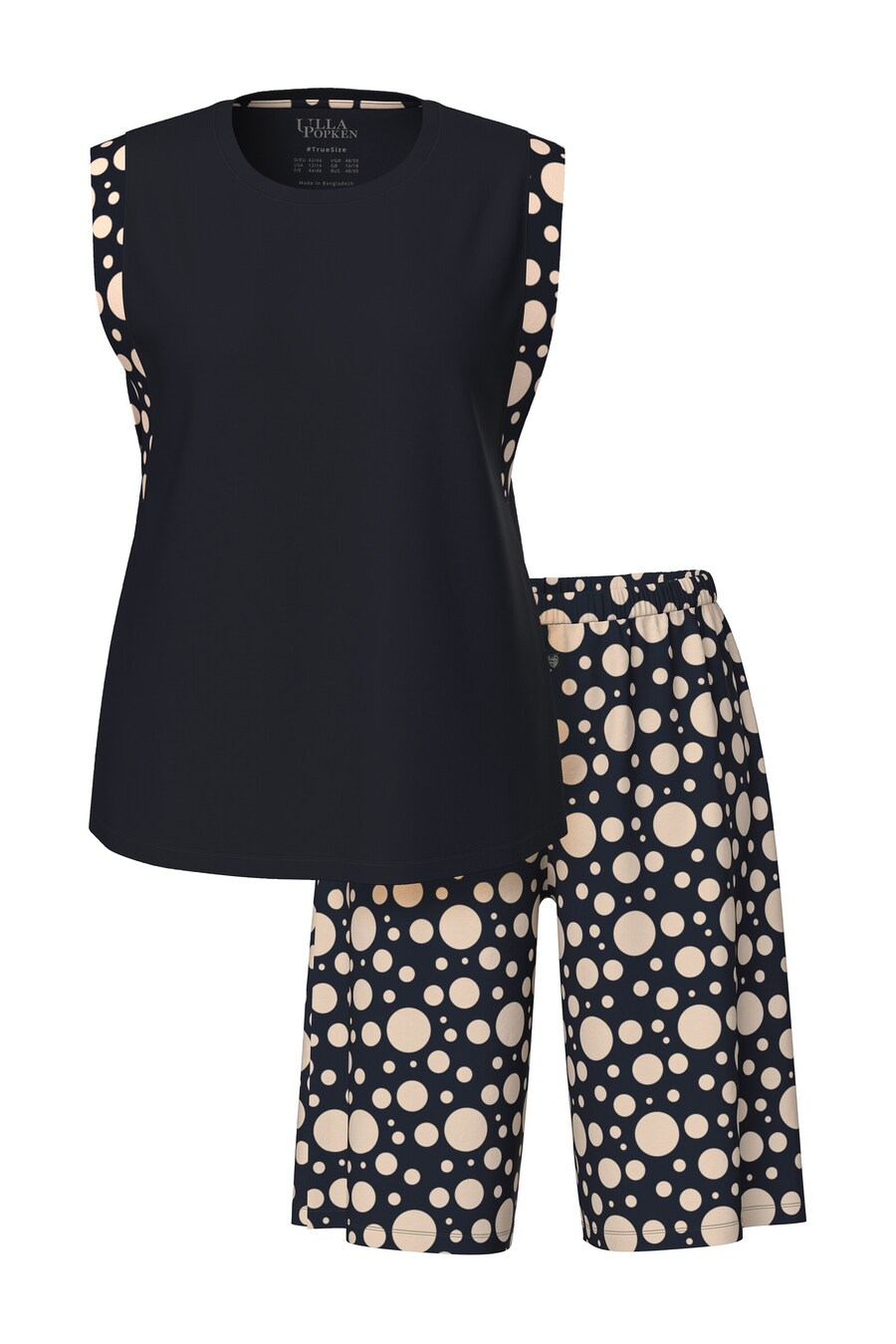 Короткий пижамный комплект Ulla Popken, черный
Короткий пижамный комплект Ulla Popken, черный