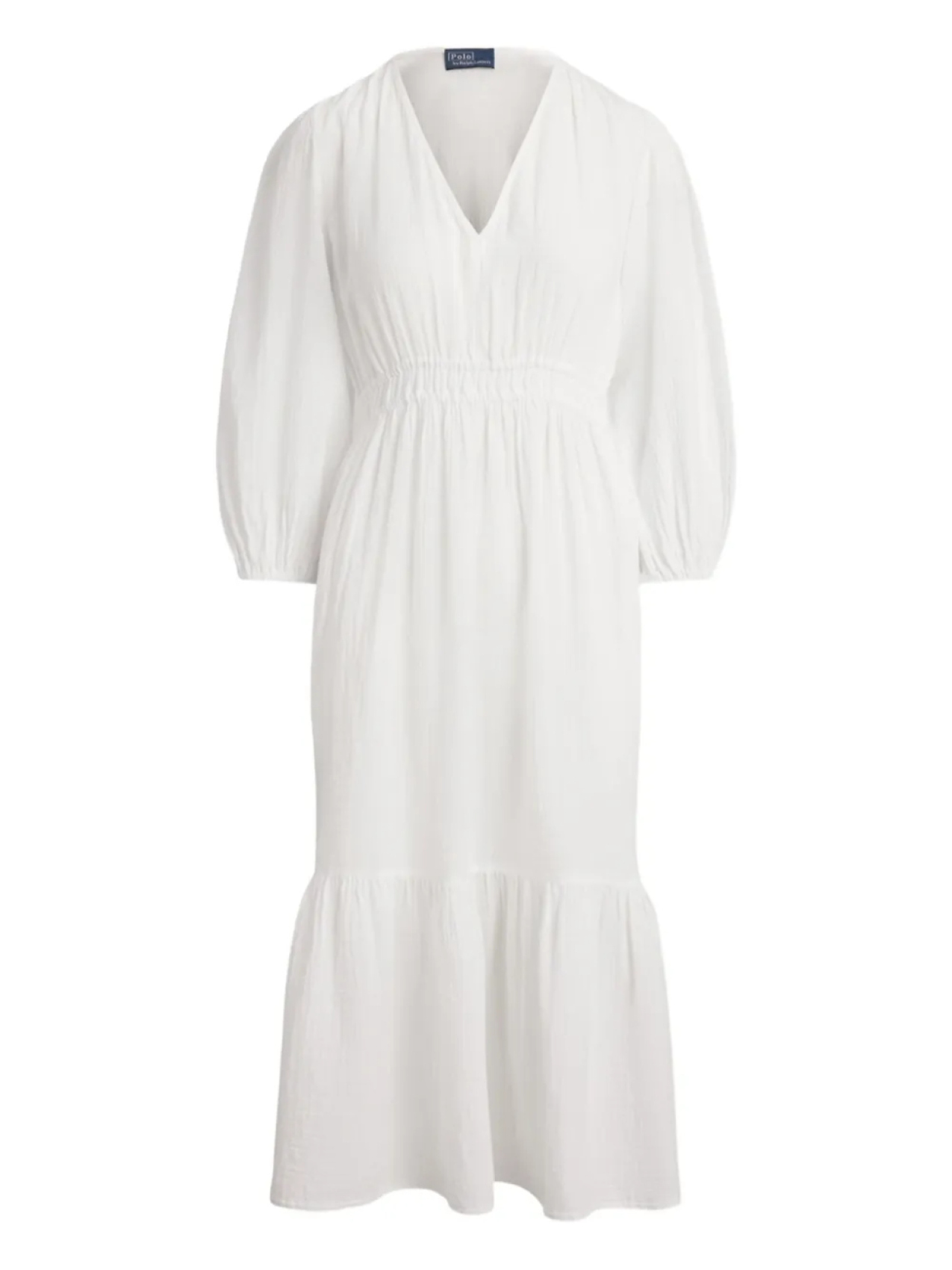Платье с V-образным вырезом и многослойным вырезом Polo Ralph Lauren, белый
Платье с V-образным вырезом и многослойным вырезом Polo Ralph Lauren, белый