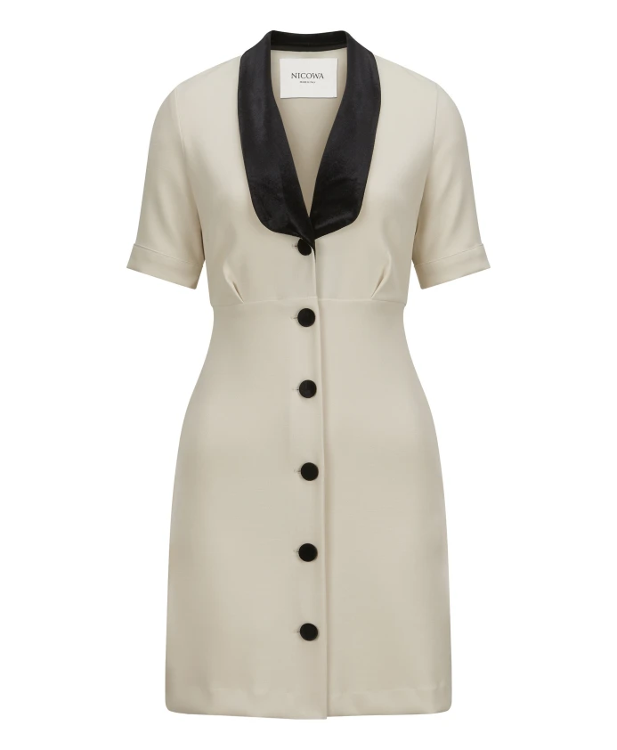Мини-Платье Авинала с бархатными пуговицами Nicowa, бежевый
Мини-Платье Авинала с бархатными пуговицами Nicowa, бежевый