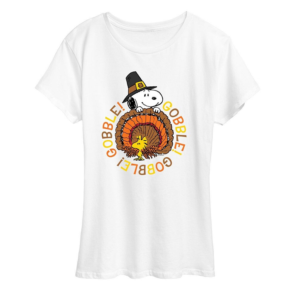 Женская футболка с рисунком Peanuts Snoopy & Woodstock Gobble Gobble Licensed Character, белый
Женская футболка с рисунком Peanuts Snoopy & Woodstock Gobble Gobble Licensed Character, белый