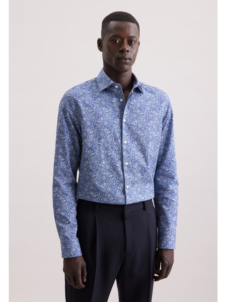 Рубашка делового кроя темно-синего цвета Seidensticker
Рубашка делового кроя темно-синего цвета Seidensticker