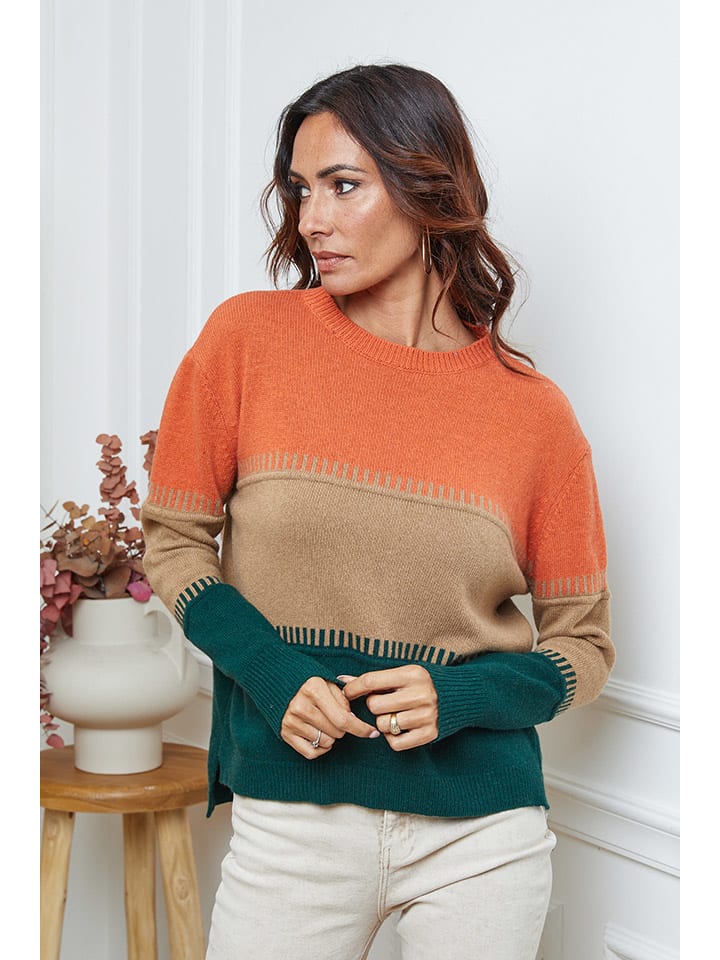 So Cachemire Свитер "Лурсия" оранжевого/светло-коричневого/зеленого цвета
So Cachemire Свитер "Лурсия" оранжевого/светло-коричневого/зеленого цвета