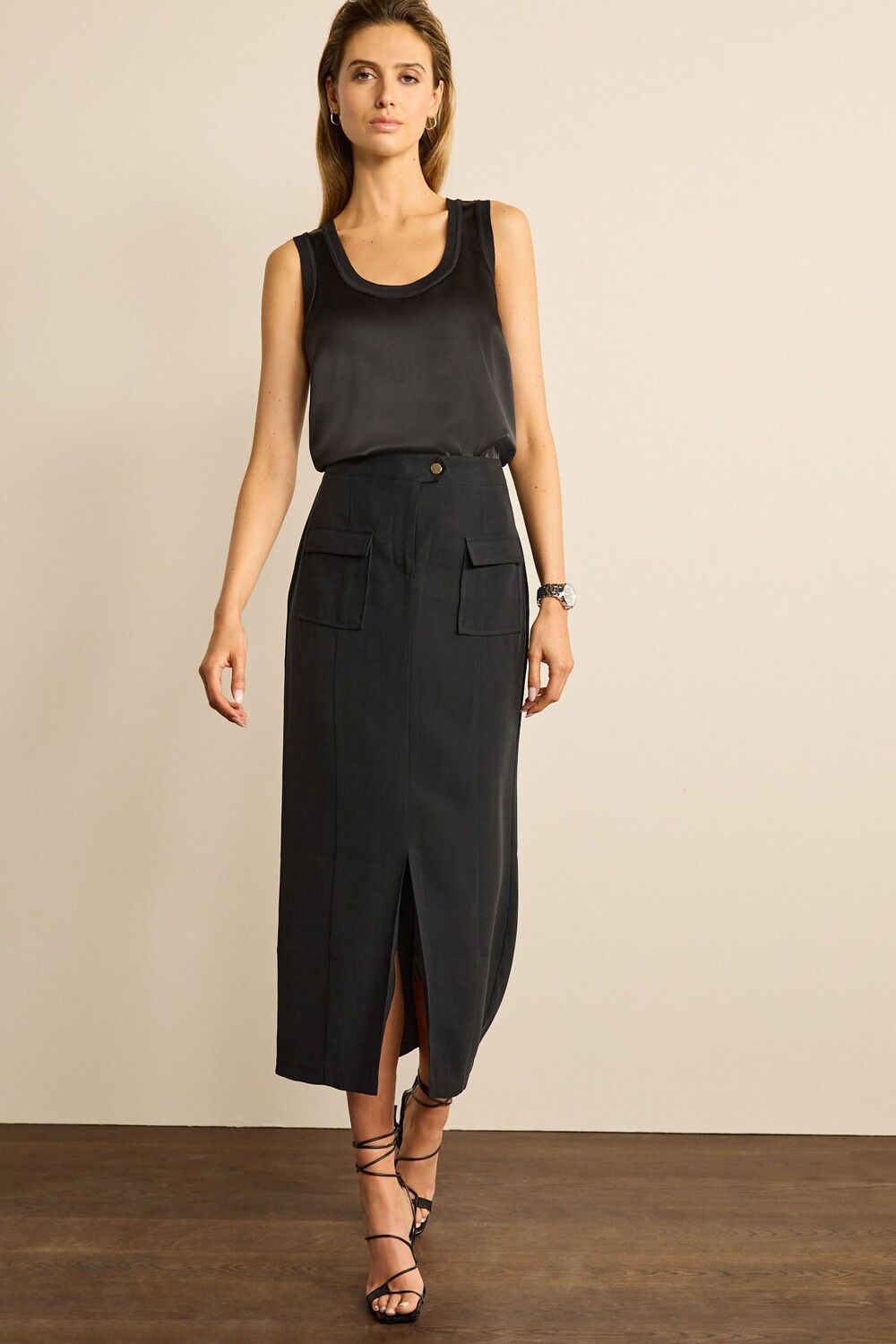 Юбка миди узкого кроя практичного кроя Next, черный
Юбка миди узкого кроя практичного кроя Next, черный