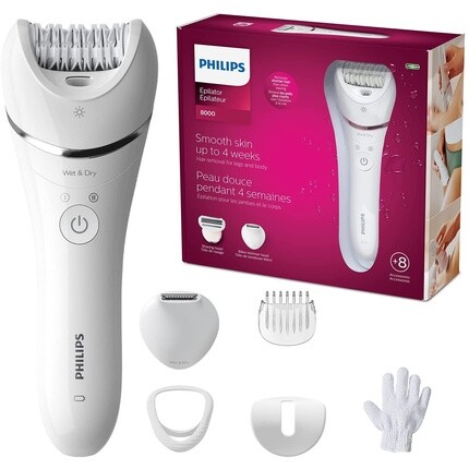 Эпилятор для сухой и влажной уборки Series 8000 Bre715/00, Philips
Эпилятор для сухой и влажной уборки Series 8000 Bre715/00, Philips