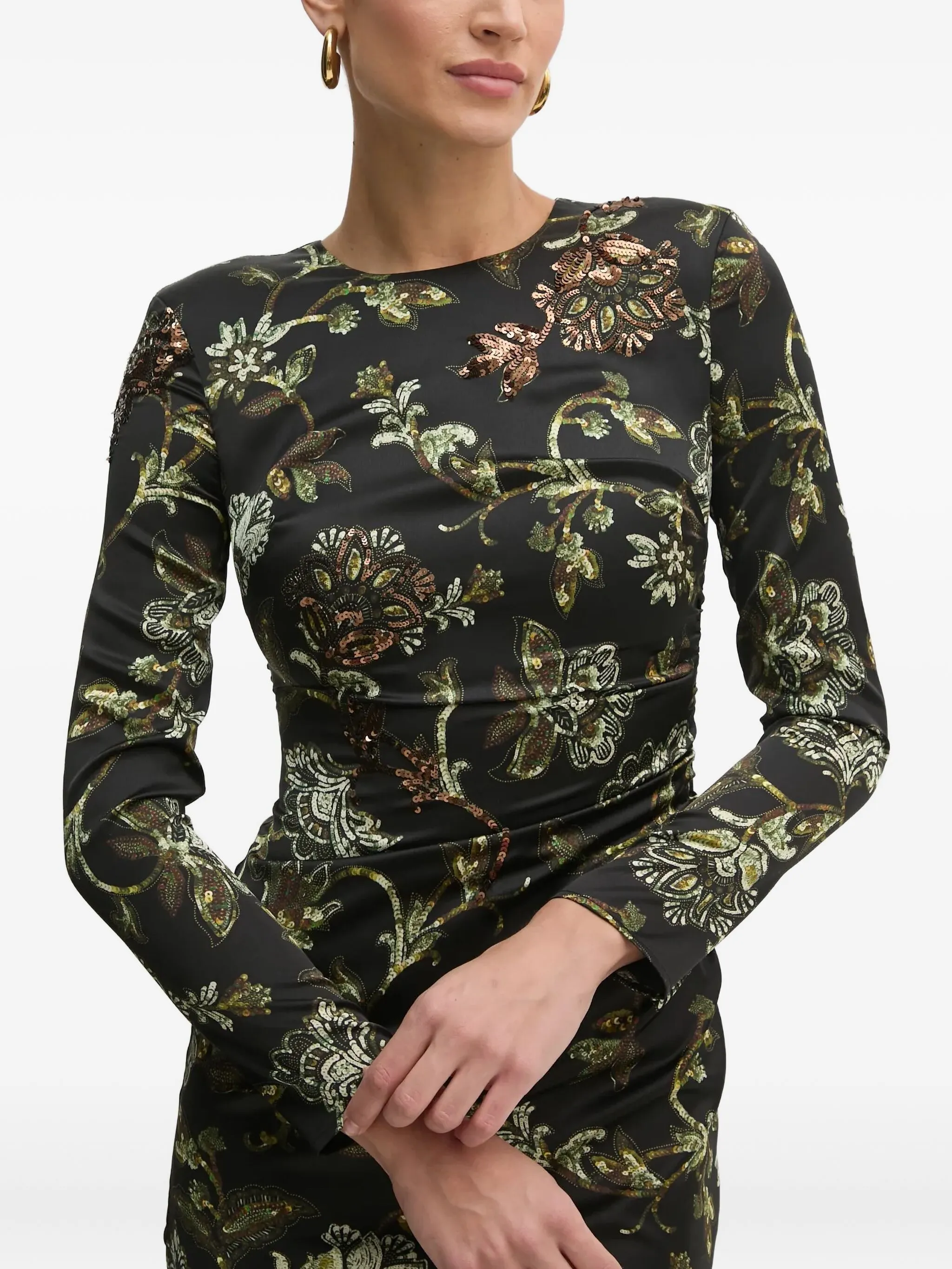 Платье мини с пайетками и цветочным узором Guess Usa, черный
Платье мини с пайетками и цветочным узором Guess Usa, черный