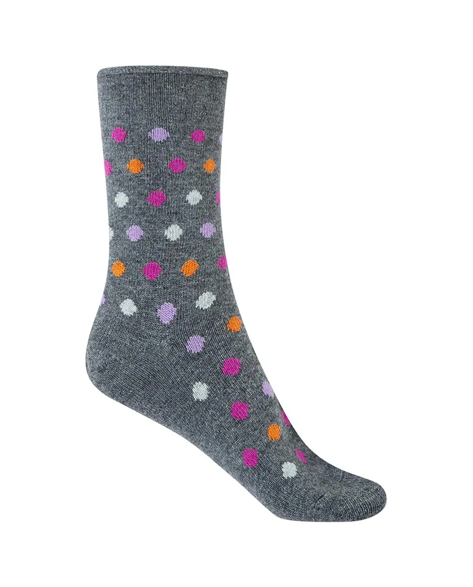 Женские короткий носки из кашемира и шерсти в горошек с отворотом Roule Сделано в Испании Punto Blanco, серый
Женские короткий носки из кашемира и шерсти в горошек с отворотом Roule Сделано в Испании Punto Blanco, серый