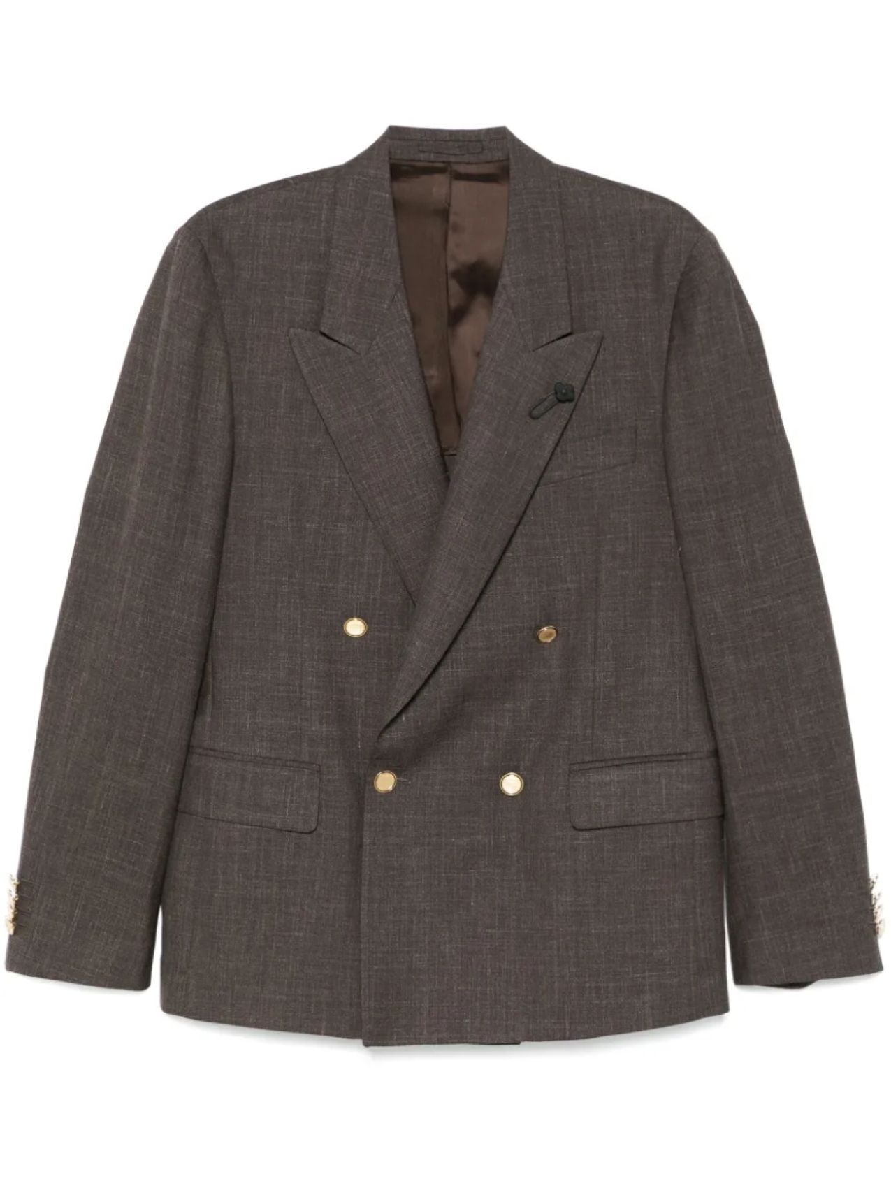 Пиджак с брошью Lardini, коричневый
Пиджак с брошью Lardini, коричневый