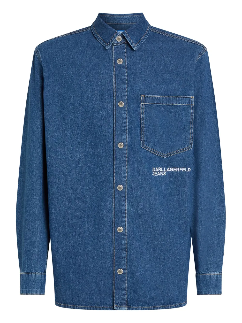 Джинсовая рубашка с вышитым логотипом Karl Lagerfeld Jeans, синий
Джинсовая рубашка с вышитым логотипом Karl Lagerfeld Jeans, синий