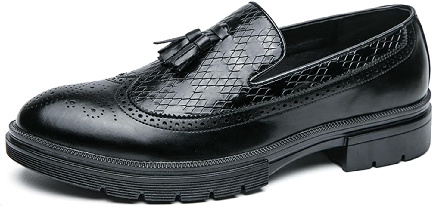 Мужские слипоны с кисточками Dacnakby, туфли с плетеным узором из кожи, широкие с круглым носком, броги с крыльями, деловой дизайн, модные нескользящие туфли для работы и повседневной носки, черный
Мужские слипоны с кисточками Dacnakby, туфли с плетеным узором из кожи, широкие с круглым носком, броги с крыльями, деловой дизайн, модные нескользящие туфли для работы и повседневной носки, черный