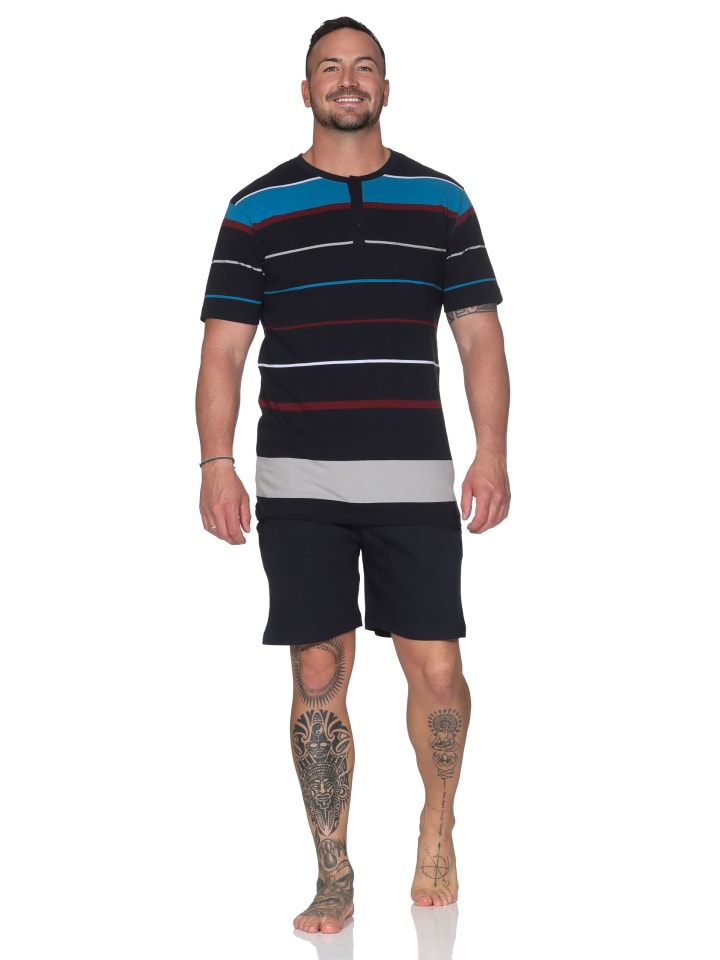 NORMANN Пижама с короткими рукавами в полоску, темно-серого цвета
NORMANN Пижама с короткими рукавами в полоску, темно-серого цвета