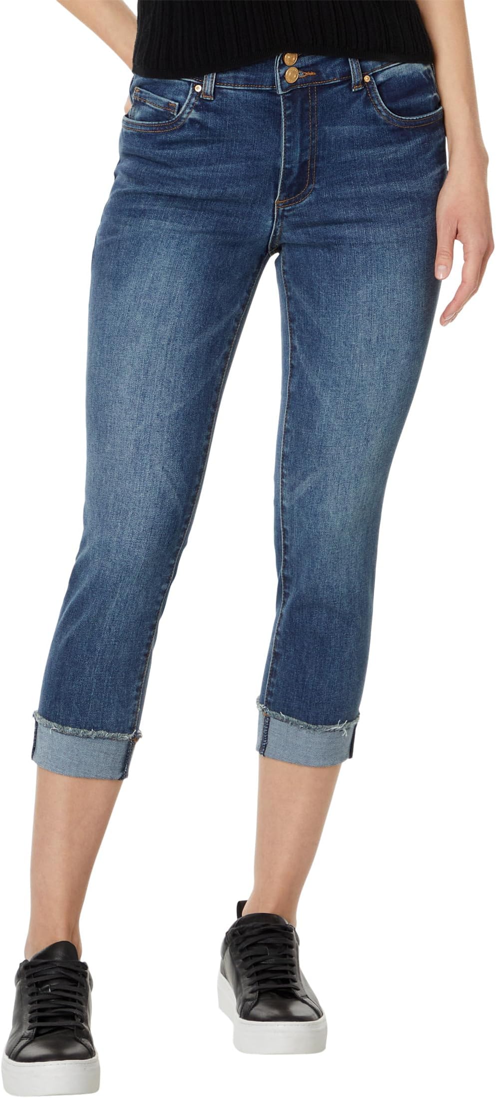 Джинсы KUT from the Kloth Amy Crop Straight - Waistband Double Button Roll-Up in Showcase, цвет Showcase
Джинсы KUT from the Kloth Amy Crop Straight - Waistband Double Button Roll-Up in Showcase, цвет Showcase