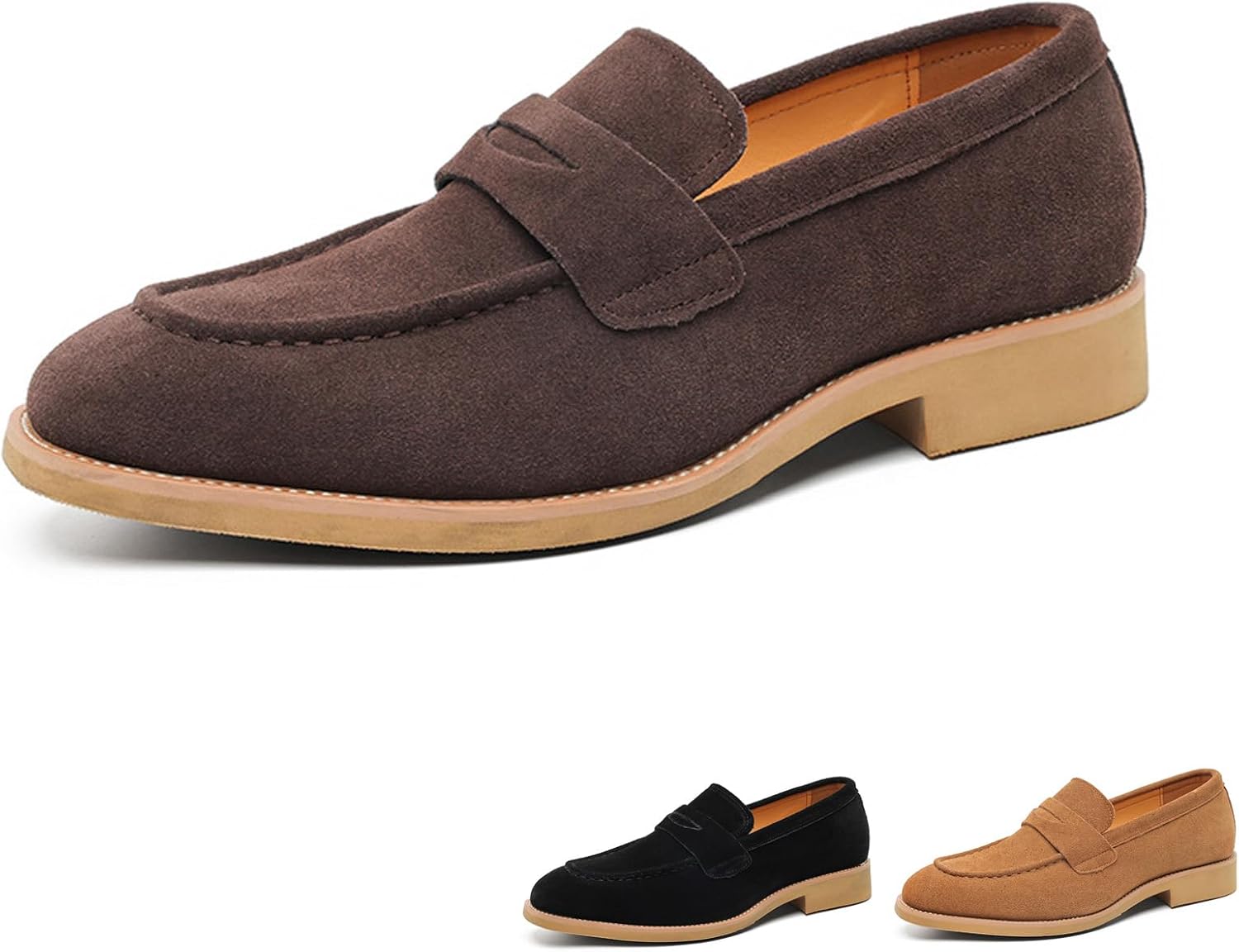 Мужские классические лоферы из замши с низким каблуком и отделкой пенни, модные, легкие, удобные, с круглым носком, без шнуровки, с каблуком-блоком, повседневные, для работы и вождения Nsneond, коричневый
Мужские классические лоферы из замши с низким каблуком и отделкой пенни, модные, легкие, удобные, с круглым носком, без шнуровки, с каблуком-блоком, повседневные, для работы и вождения Nsneond, коричневый