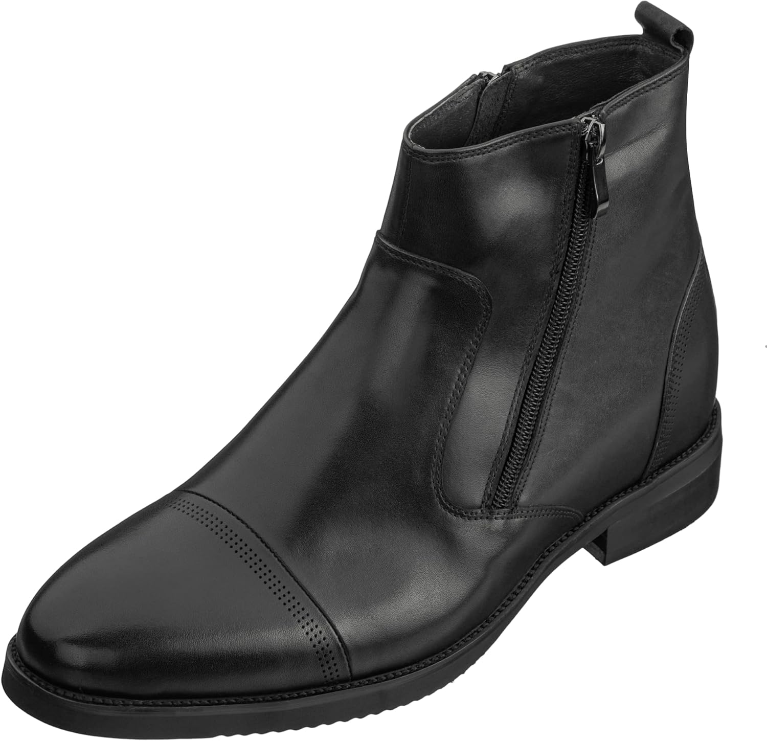 Мужские невидимые туфли-лифтеры CALTO - черные премиум кожаные легкие ботинки на молнии - увеличение роста на 7 см - S28001 - размер 9 D(M) US
Мужские невидимые туфли-лифтеры CALTO - черные премиум кожаные легкие ботинки на молнии - увеличение роста на 7 см - S28001 - размер 9 D(M) US