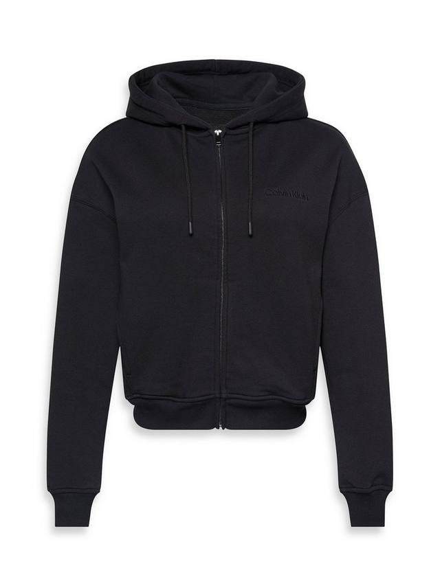 Хлопковый худи с молнией из махровой ткани Calvin Klein, Black
Хлопковый худи с молнией из махровой ткани Calvin Klein, Black