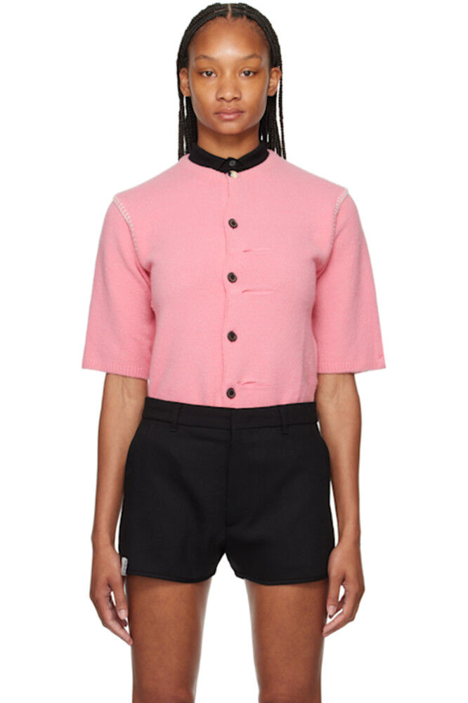 Розовый кардиган с логотипом и флагом ADER error
Розовый кардиган с логотипом и флагом ADER error