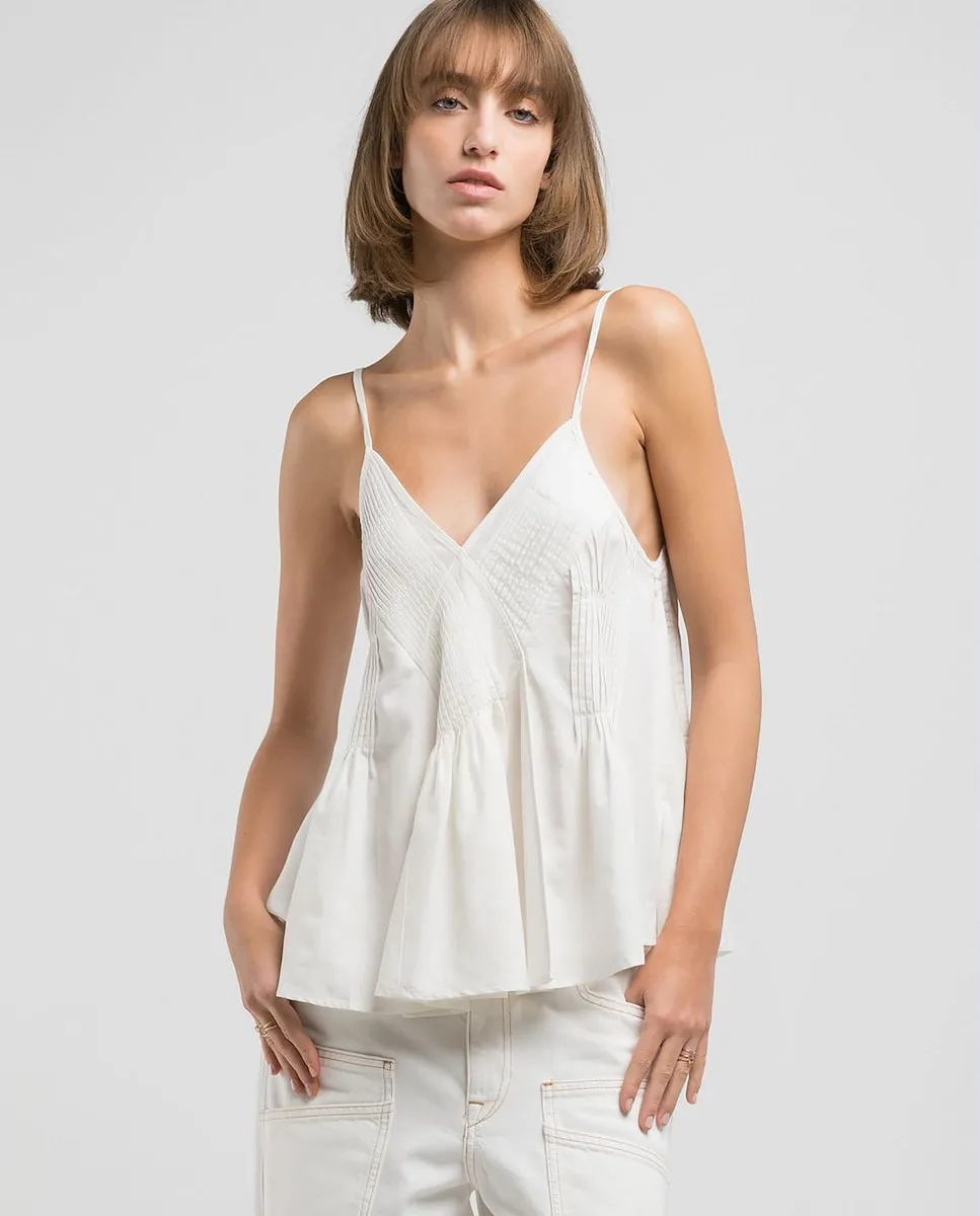 Женский топ на бретелях с V-образным вырезом Replay, белый
Женский топ на бретелях с V-образным вырезом Replay, белый