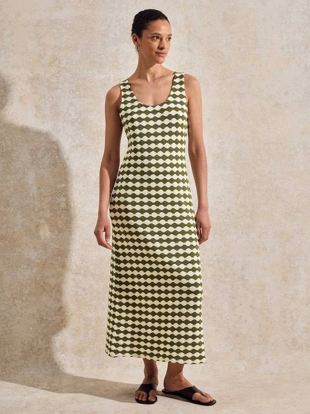 Хаки миди-платье в полоску Ro&Zo
Хаки миди-платье в полоску Ro&Zo