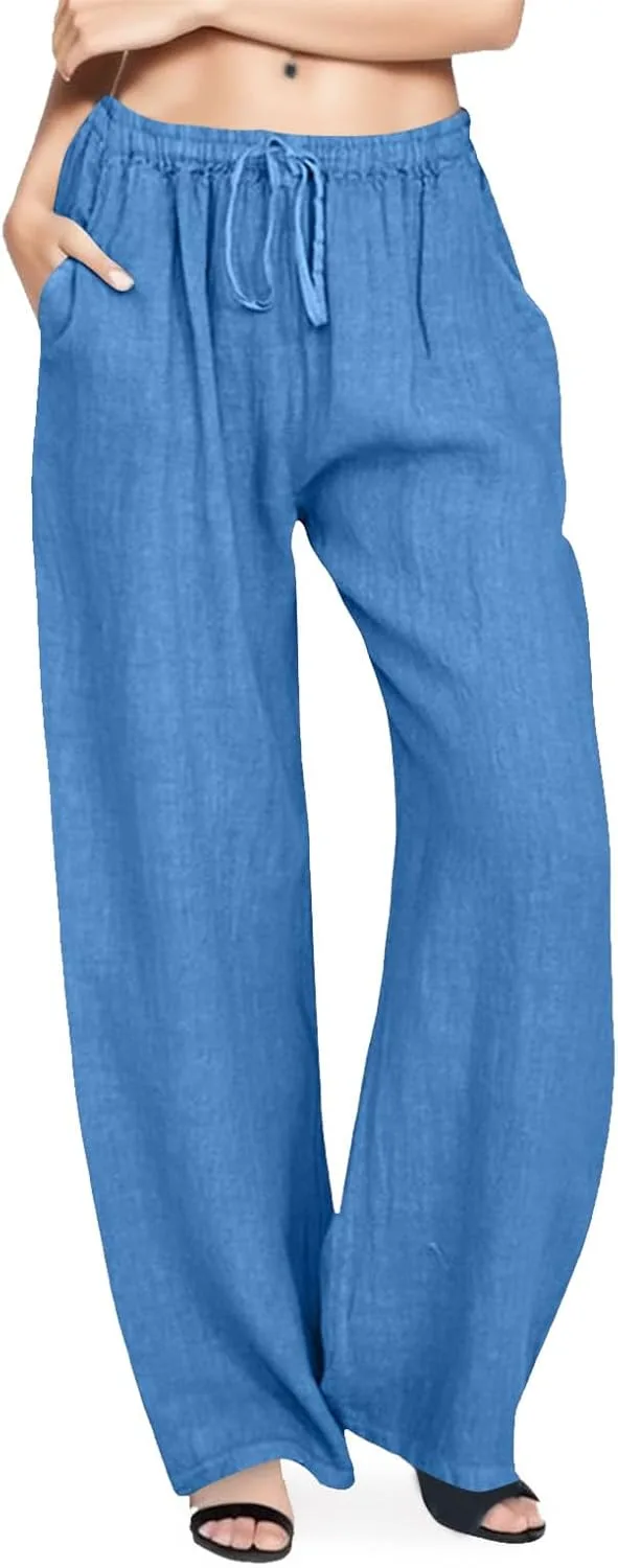 Женские летние брюки Casual Drapey Wide Leg 2026 Cotton Linen High Waist Mgoohoen
Женские летние брюки Casual Drapey Wide Leg 2026 Cotton Linen High Waist Mgoohoen