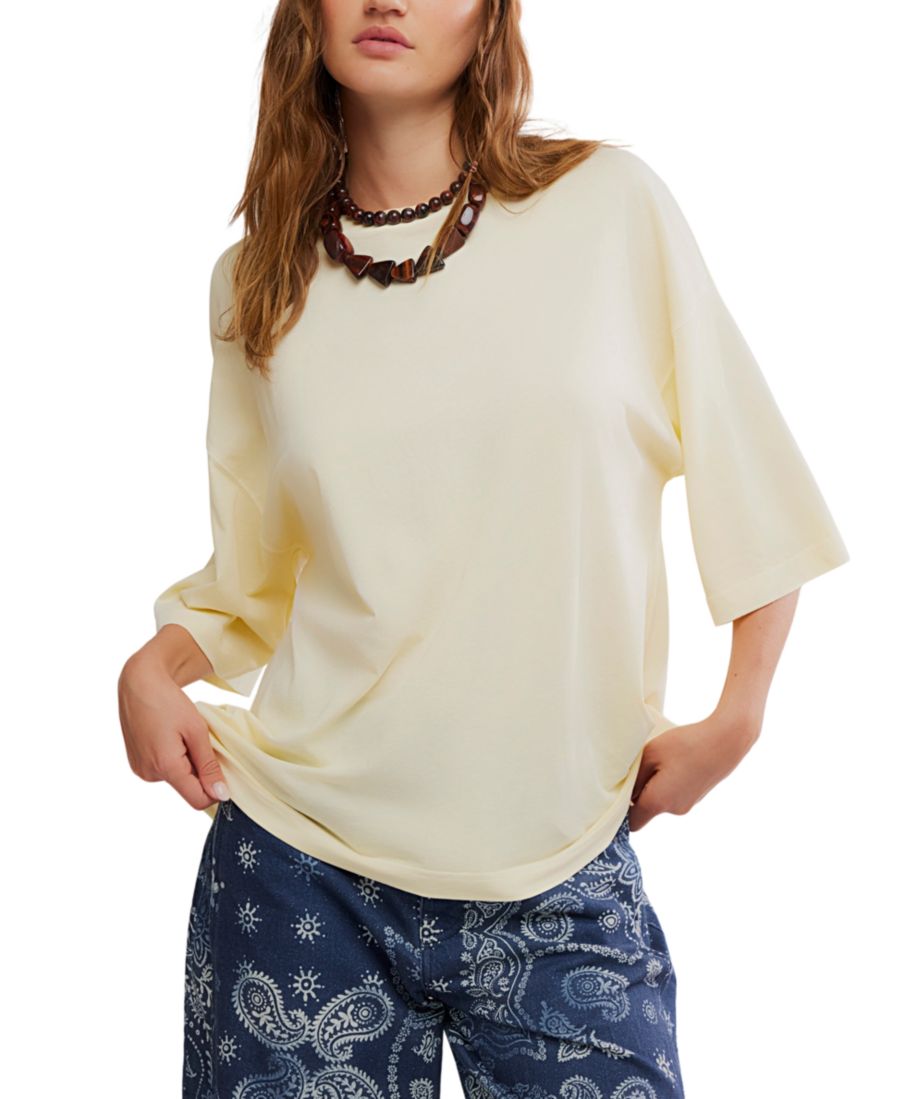 Женская футболка оверсайз с круглым вырезом Free People, Perfect Flan
Женская футболка оверсайз с круглым вырезом Free People, Perfect Flan
