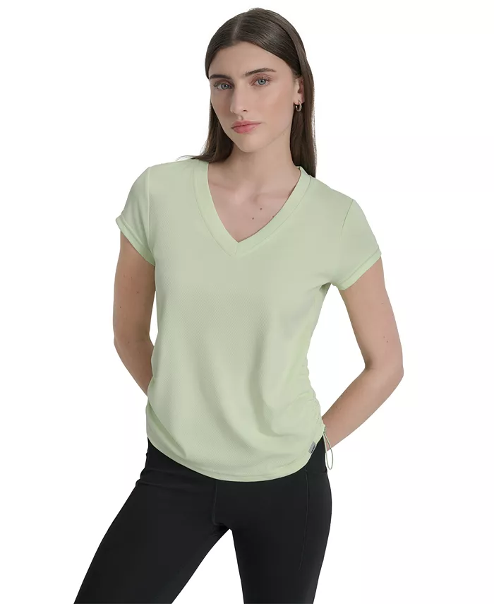 Спортивный женский топ с коротким рукавом и боковыми сборками Dkny, красный
Спортивный женский топ с коротким рукавом и боковыми сборками Dkny, красный