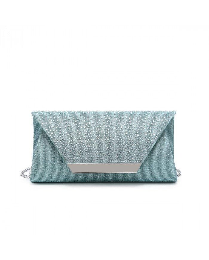 Блестящий клатч с откидной крышкой и клапаном Diamante JFY, зеленый
Блестящий клатч с откидной крышкой и клапаном Diamante JFY, зеленый