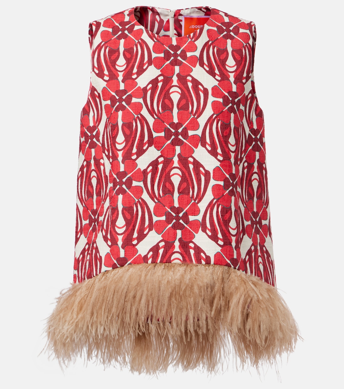 Хлопковая блуза с перьевым декором La Scala La DoubleJ, Clover 
Хлопковая блуза с перьевым декором La Scala La DoubleJ, Clover