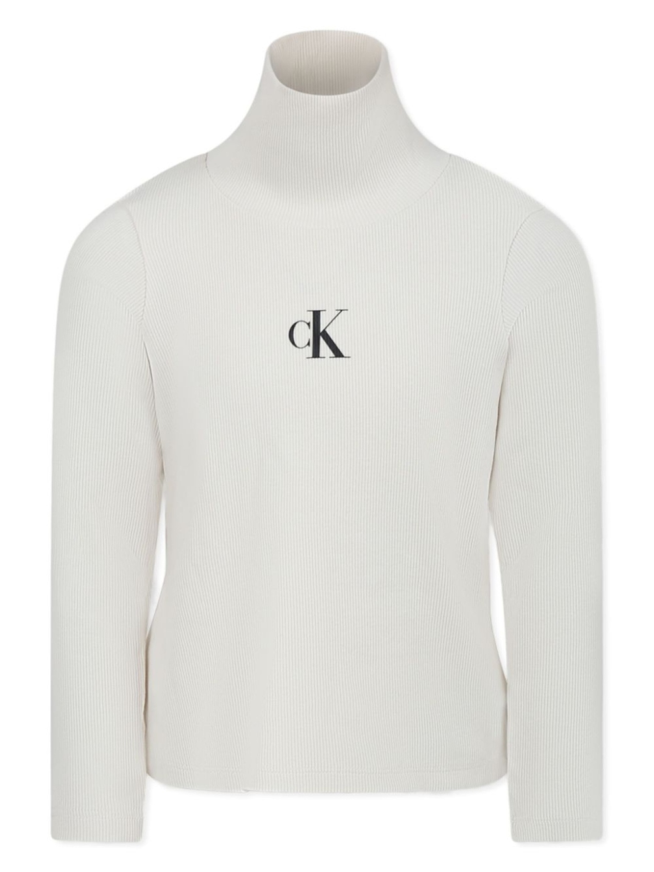 Calvin Klein Kids свитер с высоким воротником, белый 
Calvin Klein Kids свитер с высоким воротником, белый