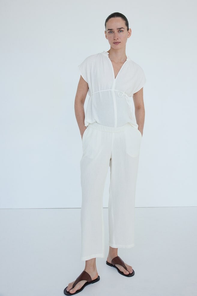 Мама до и после муслиновых брюк H&M, белый
Мама до и после муслиновых брюк H&M, белый