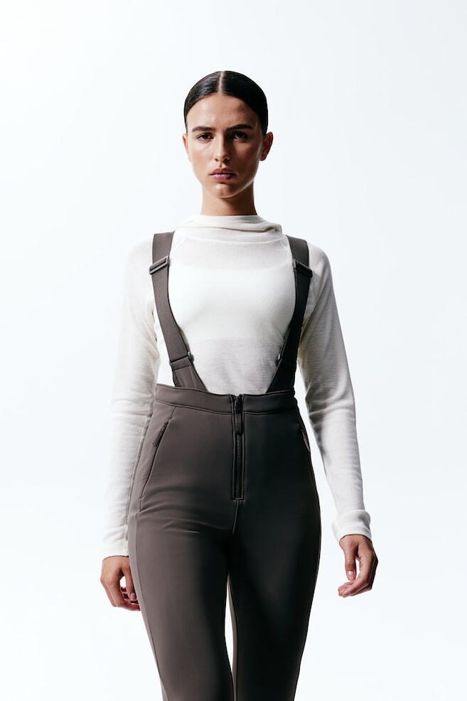 Водоотталкивающие лыжные брюки H&M, коричневый
Водоотталкивающие лыжные брюки H&M, коричневый