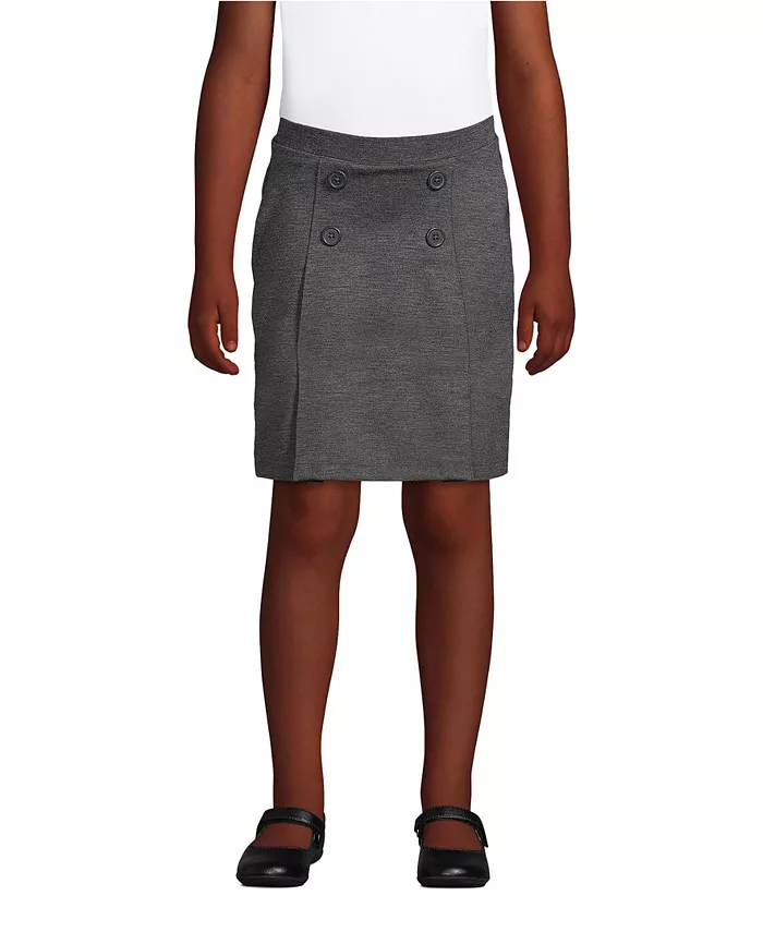 Школьная форма для девочек: плиссированная юбка-шорты с пуговицами до колен Lands' End, серый
Школьная форма для девочек: плиссированная юбка-шорты с пуговицами до колен Lands' End, серый