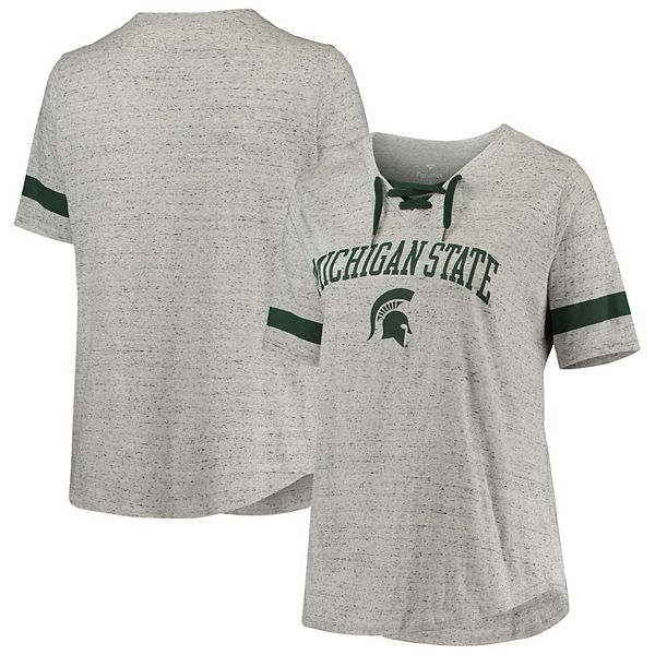 Женская футболка Michigan State Spartans с V-образным вырезом и шнуровкой, в серо-зеленой меланжевой расцветке, plus size Profile, Зеленый, Женская футболка Michigan State Spartans с V-образным вырезом и шнуровкой, в серо-зеленой меланжевой расцветке, plu
Женская футболка Michigan State Spartans с V-образным вырезом и шнуровкой, в серо-зеленой меланжевой расцветке, plus size Profile, Зеленый, Женская футболка Michigan State Spartans с V-образным вырезом и шнуровкой, в серо-зеленой меланжевой расцветке, plu