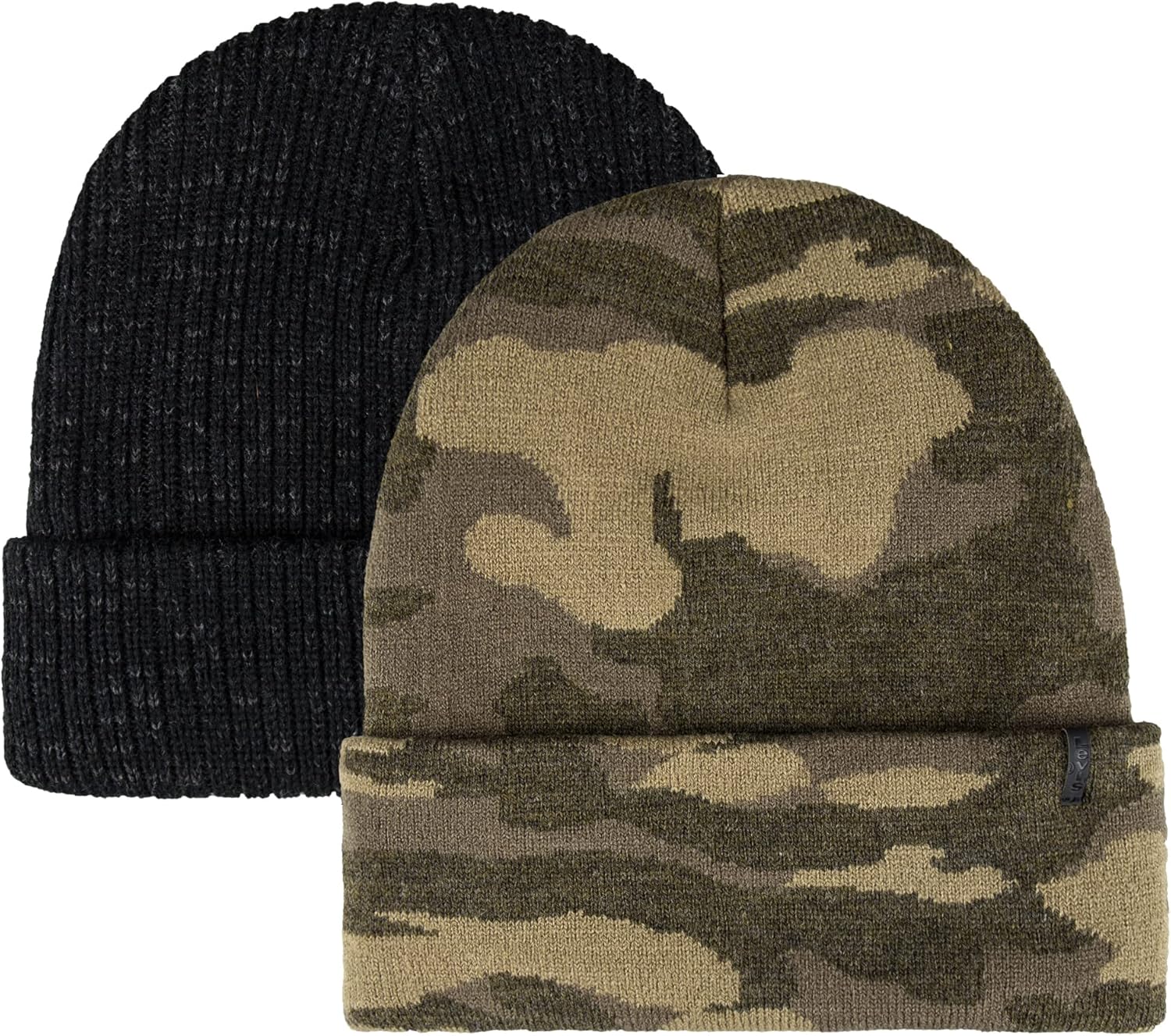 Подарочный набор из 2 мужских трикотажных шапок с манжетами Levi's, Black/Camo
Подарочный набор из 2 мужских трикотажных шапок с манжетами Levi's, Black/Camo