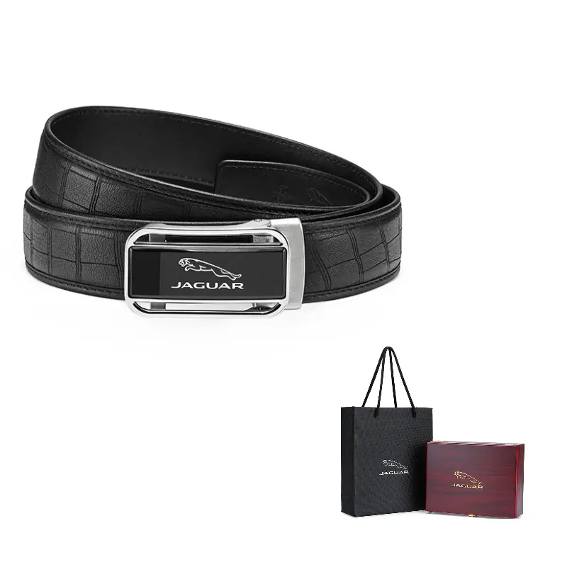 JAGUAR Современный деловой кожаный ремень из оленьей кожи с автоматической пряжкой для мужчин шириной 3,5 см, Black 
JAGUAR Современный деловой кожаный ремень из оленьей кожи с автоматической пряжкой для мужчин шириной 3,5 см, Black