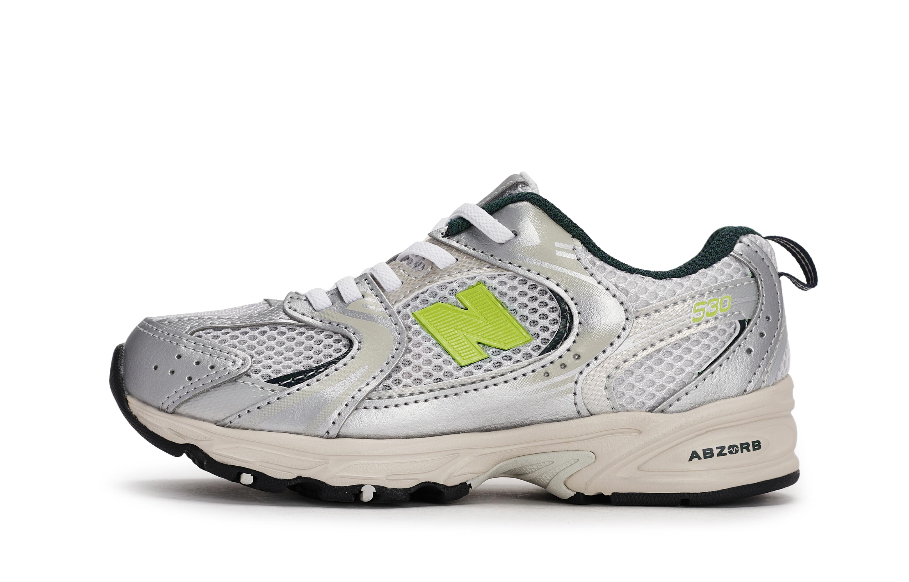 NB 530 Противоскользящие износостойкие низкие детские кроссовки для повседневной носки New Balance, серый/зеленый/серебряный
NB 530 Противоскользящие износостойкие низкие детские кроссовки для повседневной носки New Balance, серый/зеленый/серебряный