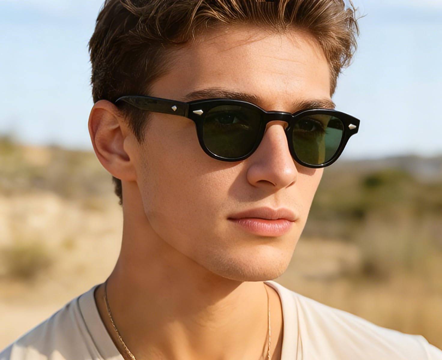 Солнцезащитные очки Gtand Unisex в винтажном ретро-стиле круглой формы с тонировкой для мужчин и женщин, модные круглые солнцезащитные очки 46 мм, C10 Black Frame/G15 Lens
Солнцезащитные очки Gtand Unisex в винтажном ретро-стиле круглой формы с тонировкой для мужчин и женщин, модные круглые солнцезащитные очки 46 мм, C10 Black Frame/G15 Lens