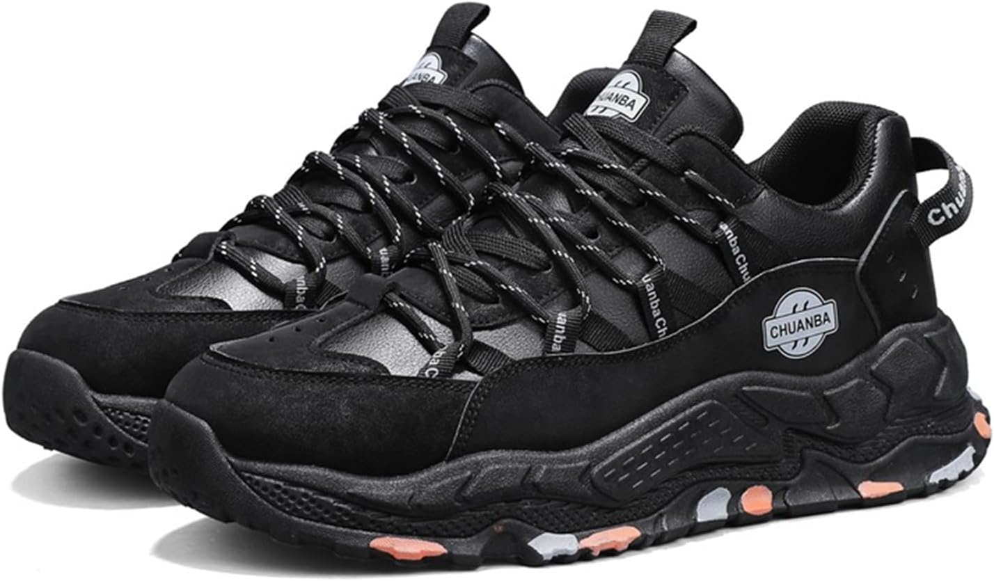 Мужские кожаные спортивные кроссовки на шнуровке для осени и зимы, нескользящие, амортизирующие, легкие и удобные, подходят для бега, прогулок, кемпинга и путешествий Igzbibg, черный
Мужские кожаные спортивные кроссовки на шнуровке для осени и зимы, нескользящие, амортизирующие, легкие и удобные, подходят для бега, прогулок, кемпинга и путешествий Igzbibg, черный