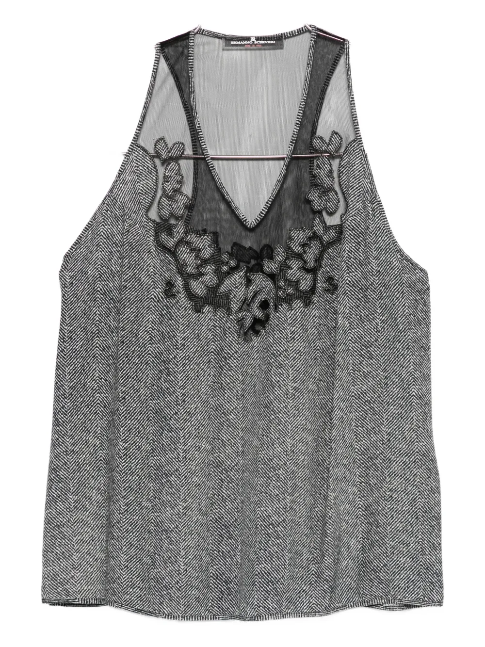 Топ с вышивкой в елочку Ermanno Scervino, серый
Топ с вышивкой в елочку Ermanno Scervino, серый